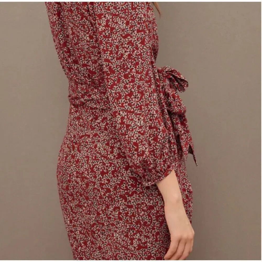 Ba&sh Floral Printed Camille Wrap Dress Size 2 - Picture 6 of 15
